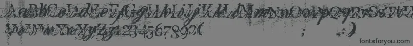 TurboRipped Font – Black Fonts on Gray Background