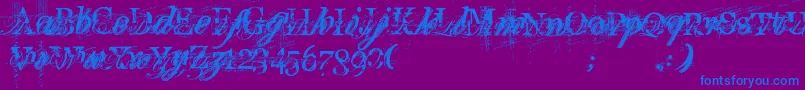 TurboRipped Font – Blue Fonts on Purple Background