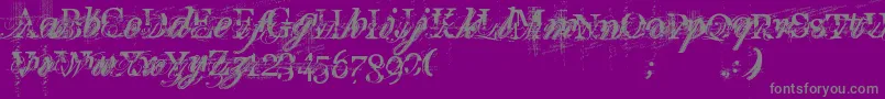 TurboRipped Font – Gray Fonts on Purple Background