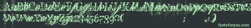 TurboRipped Font – Green Fonts on Black Background