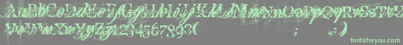 TurboRipped Font – Green Fonts on Gray Background