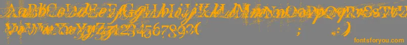 TurboRipped Font – Orange Fonts on Gray Background