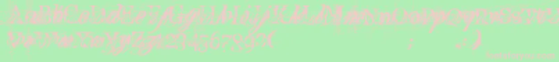 TurboRipped Font – Pink Fonts on Green Background