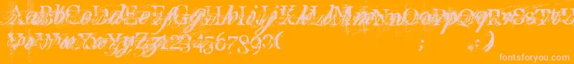 TurboRipped Font – Pink Fonts on Orange Background