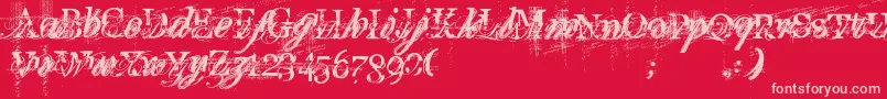 TurboRipped Font – Pink Fonts on Red Background