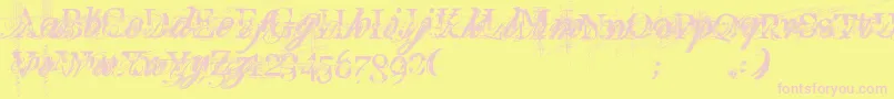 TurboRipped Font – Pink Fonts on Yellow Background