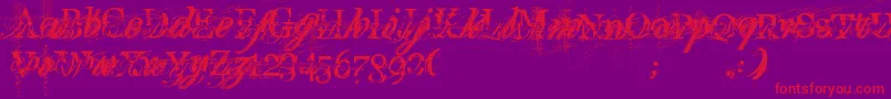 TurboRipped Font – Red Fonts on Purple Background