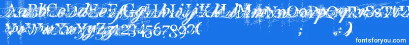 TurboRipped Font – White Fonts on Blue Background