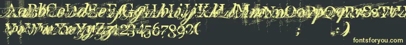 TurboRipped Font – Yellow Fonts on Black Background