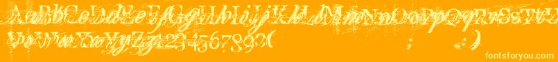 TurboRipped Font – Yellow Fonts on Orange Background