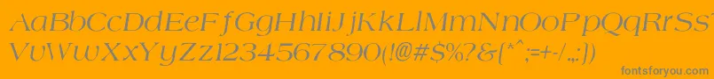 AgateNormalItalic Font – Gray Fonts on Orange Background