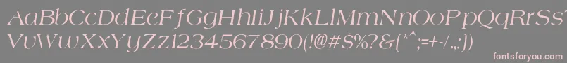 AgateNormalItalic Font – Pink Fonts on Gray Background
