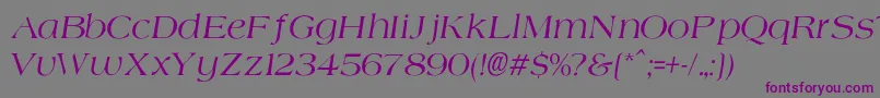AgateNormalItalic Font – Purple Fonts on Gray Background