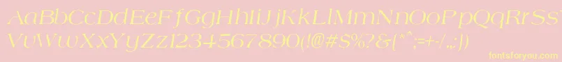 AgateNormalItalic Font – Yellow Fonts on Pink Background