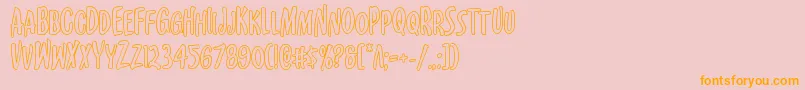 Kennebunkportout Font – Orange Fonts on Pink Background