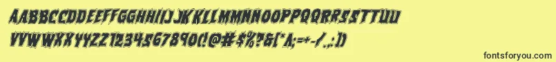 Vorvolakaacadital Font – Black Fonts on Yellow Background