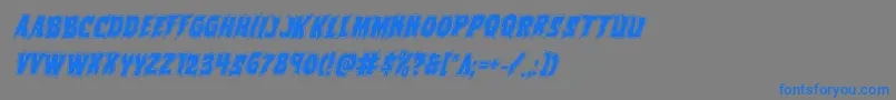 Vorvolakaacadital Font – Blue Fonts on Gray Background