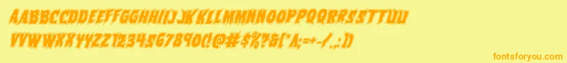 Vorvolakaacadital Font – Orange Fonts on Yellow Background