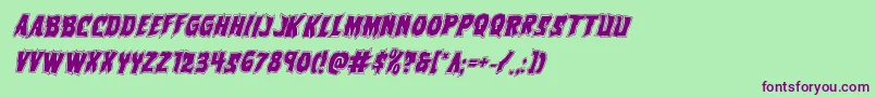 Vorvolakaacadital Font – Purple Fonts on Green Background