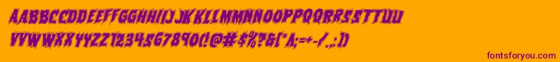 Vorvolakaacadital Font – Purple Fonts on Orange Background