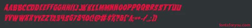 Vorvolakaacadital Font – Red Fonts on Black Background