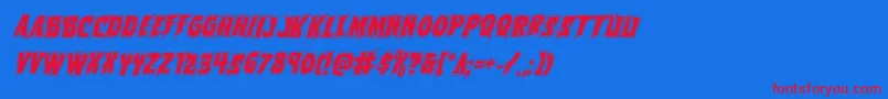Vorvolakaacadital Font – Red Fonts on Blue Background