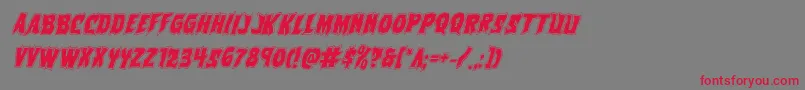 Vorvolakaacadital Font – Red Fonts on Gray Background