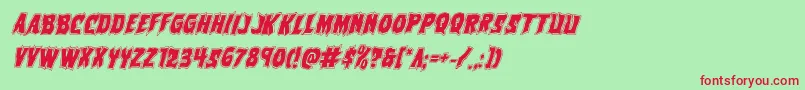 Vorvolakaacadital Font – Red Fonts on Green Background