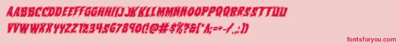 Vorvolakaacadital Font – Red Fonts on Pink Background