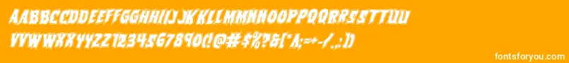 フォントVorvolakaacadital – オレンジの背景に白い文字