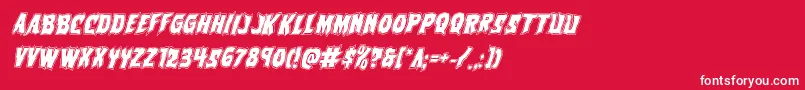 Vorvolakaacadital Font – White Fonts on Red Background