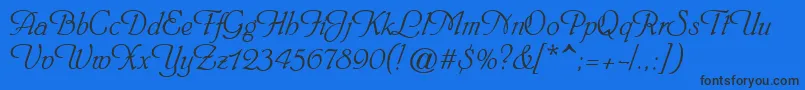 Phillippscript Font – Black Fonts on Blue Background