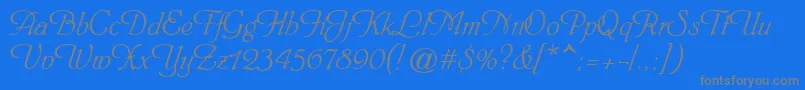 Phillippscript Font – Gray Fonts on Blue Background