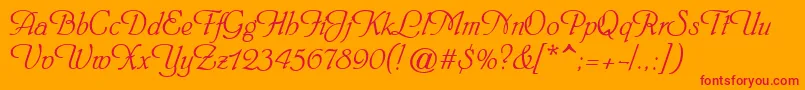 Phillippscript Font – Red Fonts on Orange Background