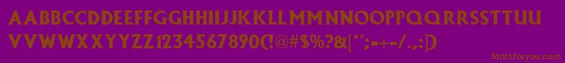 MacedoniaRegular Font – Brown Fonts on Purple Background