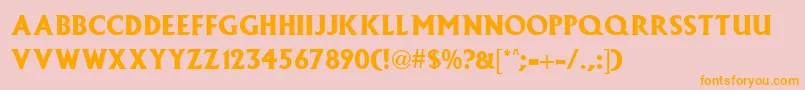 MacedoniaRegular Font – Orange Fonts on Pink Background