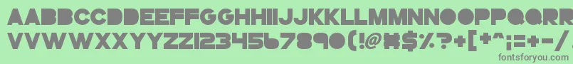 Gogoposterpunchbold Font – Gray Fonts on Green Background