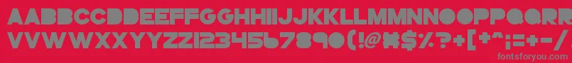 Gogoposterpunchbold Font – Gray Fonts on Red Background