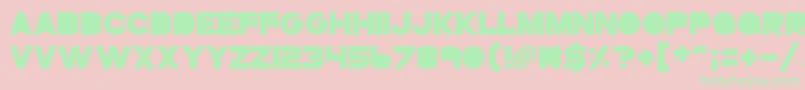 Gogoposterpunchbold Font – Green Fonts on Pink Background