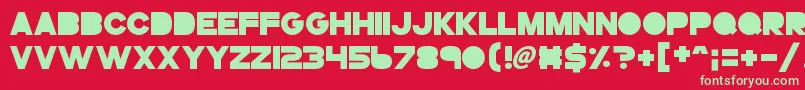 Gogoposterpunchbold Font – Green Fonts on Red Background