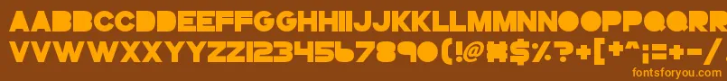 Gogoposterpunchbold Font – Orange Fonts on Brown Background