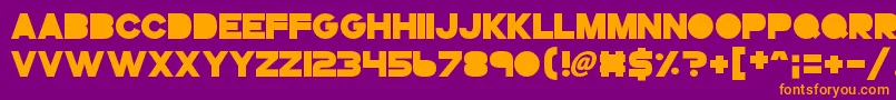 Gogoposterpunchbold Font – Orange Fonts on Purple Background