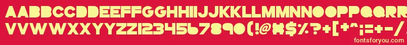 Gogoposterpunchbold Font – Yellow Fonts on Red Background