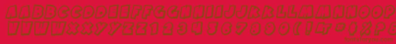 SfPaleBottomShadedOblique-Schriftart – Braune Schriften auf rotem Hintergrund