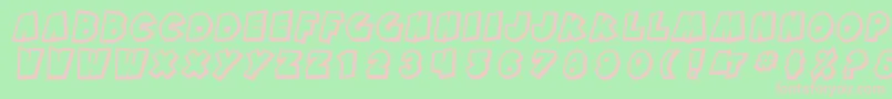 SfPaleBottomShadedOblique Font – Pink Fonts on Green Background