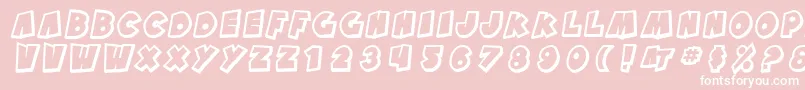 SfPaleBottomShadedOblique Font – White Fonts on Pink Background