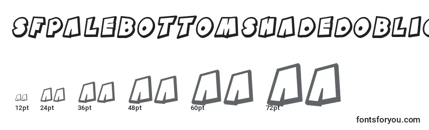 SfPaleBottomShadedOblique Font Sizes