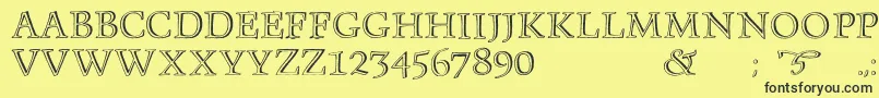 Monument Font – Black Fonts on Yellow Background