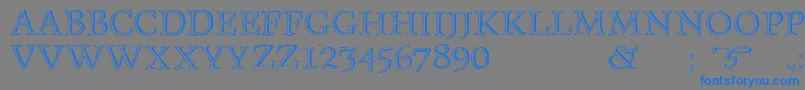 Monument Font – Blue Fonts on Gray Background