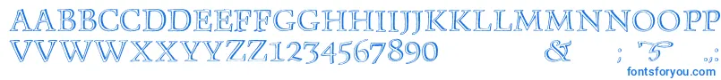 Monument Font – Blue Fonts on White Background